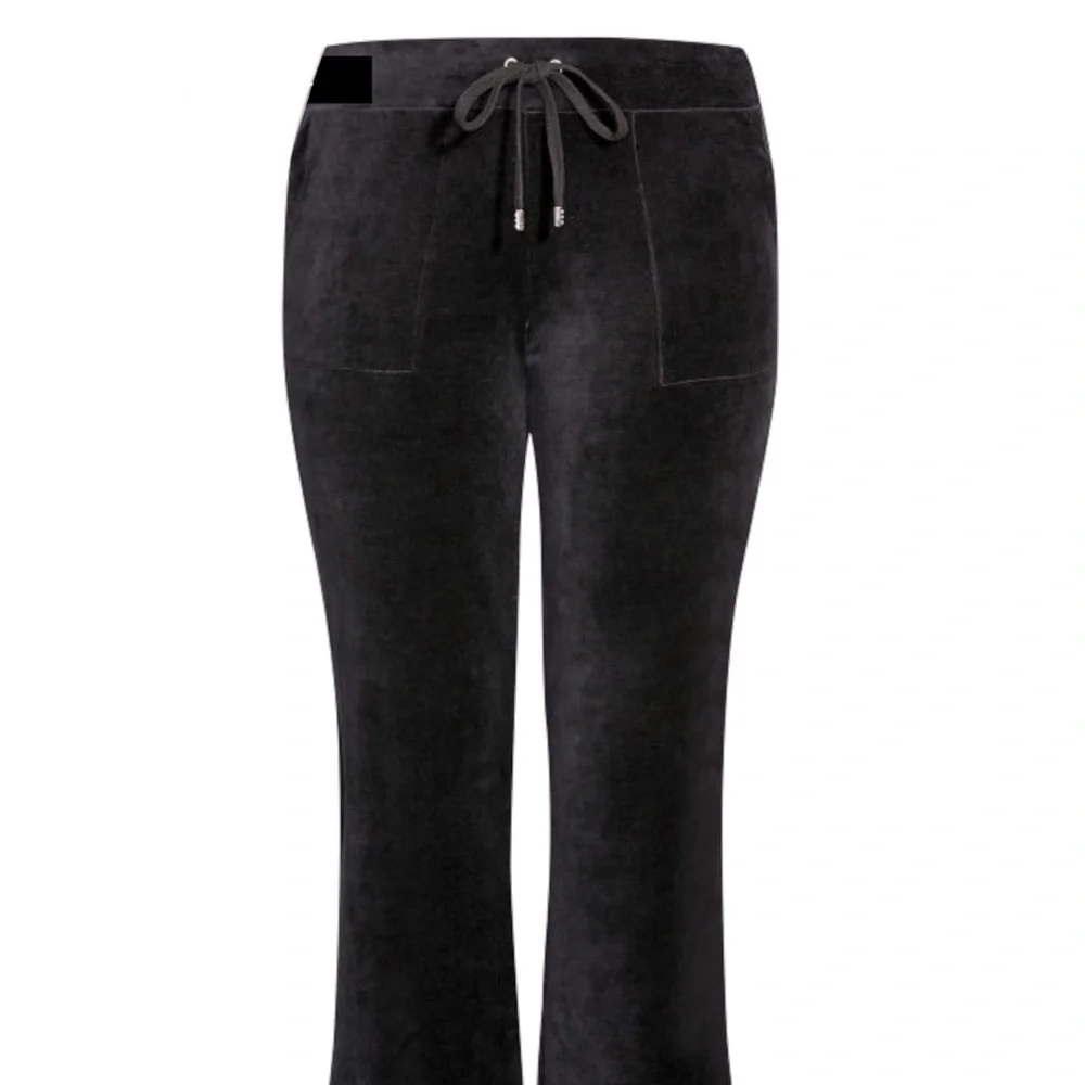Avenue Rhinestone Toggle Drawstring Pull-on Velour Pant (SP11)